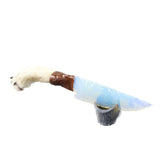 Coyote Foot Handle Opalite Blade Ornamental Knife #7750     Mountain Man Knife