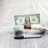 Coyote Foot Handle Opalite Blade Ornamental Knife #7750     Mountain Man Knife