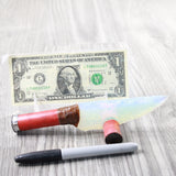 Shotgun Shell Handle Opalite Blade Ornamental Knife #7750     Mountain Man Knife