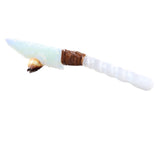 Selenite Spiral Handle Opalite Blade Ornamental Knife #7750     Mountain Man Knife