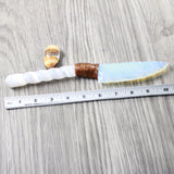 Selenite Spiral Handle Opalite Blade Ornamental Knife #7750     Mountain Man Knife