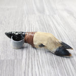 Deer Foot Handle Obsidian Blade Ornamental Knife #7750  Mountain Man Knife