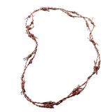 1 Leather Barbed Wire Necklace Antique Brown Colored   #514-1