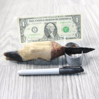 Deer Foot Handle Obsidian Blade Ornamental Knife #7750  Mountain Man Knife