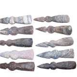 10 Stone Ornamental Tomahawk Heads  #368    Agate Jasper Axe Hatchet Ax