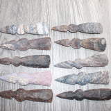 10 Stone Ornamental Tomahawk Heads  #368    Agate Jasper Axe Hatchet Ax
