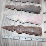 10 Stone Ornamental Tomahawk Heads  #368    Agate Jasper Axe Hatchet Ax