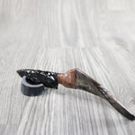 Goat Horn Handle Obsidian Blade Ornamental Knife #284-1 Mountain Man Knife z