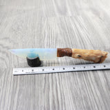 Coyote Foot Handle Opalite Blade Ornamental Knife #0750     Mountain Man Knife