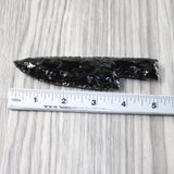 1 Obsidian Ornamental Knife Blade  #704-1  Mountain Man Knife