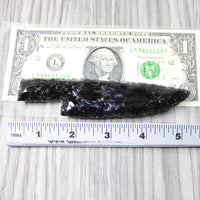 1 Obsidian Ornamental Knife Blade  #704-1  Mountain Man Knife