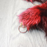 5 Dyed Silver Fox Tail Key Rings #5050  Taxidermy Keychain Tassel Bag Tag za