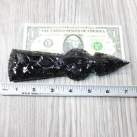 1 Obsidian Ornamental Tomahawk Head  #0050    Axe Hatchet Ax