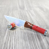 Shotgun Shell Hull Handle Opalite Blade Ornamental Knife #8150     Mountain Man Knife
