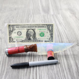 Shotgun Shell Hull Handle Opalite Blade Ornamental Knife #8150     Mountain Man Knife