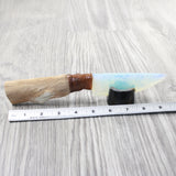 Hair-on Deer Bone Handle Opalite Blade Ornamental Knife #4150     Mountain Man Knife