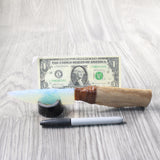 Hair-on Deer Bone Handle Opalite Blade Ornamental Knife #4150     Mountain Man Knife