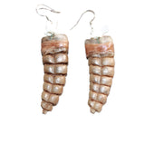 Large Rattlesnake Rattle Earrings  #25669
