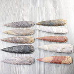 10 Stone Ornamental Spearheads  #5150    Agate Jasper Arrowheads