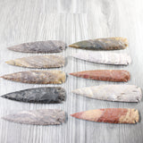 10 Stone Ornamental Spearheads  #5150    Agate Jasper Arrowheads