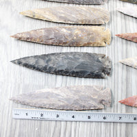 10 Stone Ornamental Spearheads  #5150    Agate Jasper Arrowheads