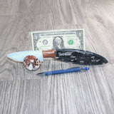 Orthoceras Fossil Handle Opalite Blade Ornamental Knife #06469