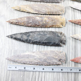 10 Stone Ornamental Spearheads  #5150    Agate Jasper Arrowheads