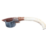 Axis Deer Antler Handle Stone Blade Ornamental Knife # 13369