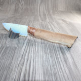 Hair-on Deer Bone Handle Opalite Blade Ornamental Knife #09369