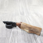 Hair-on Deer Bone Handle Obsidian Blade Ornamental Knife #7250  Mountain Man Knife