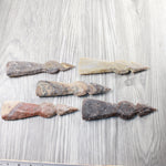 5 Stone Ornamental Tomahawk Heads  #9250    Agate Jasper Axe Hatchet Ax