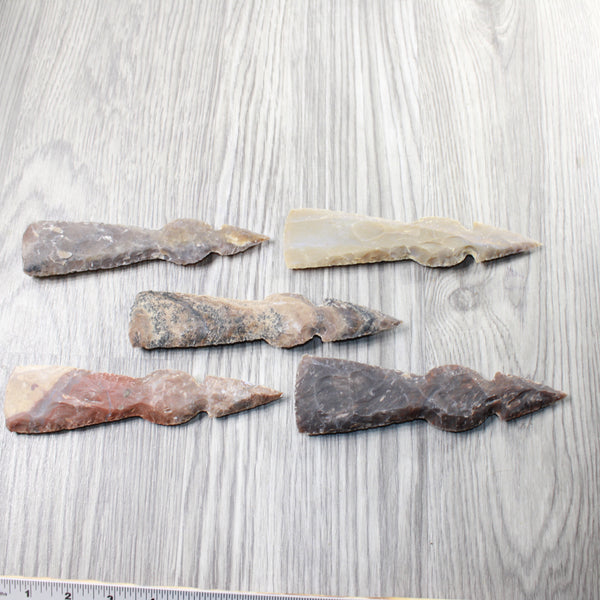 5 Stone Ornamental Tomahawk Heads  #9250    Agate Jasper Axe Hatchet Ax