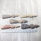 5 Stone Ornamental Tomahawk Heads  #9250    Agate Jasper Axe Hatchet Ax