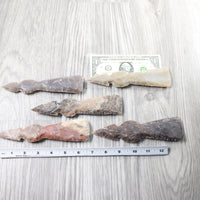 5 Stone Ornamental Tomahawk Heads  #9250    Agate Jasper Axe Hatchet Ax