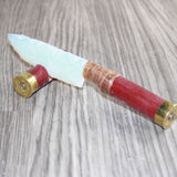 Shotgun Shell Hull Handle Opalite Blade Ornamental Knife # 15169