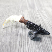 Beaver Jaw Handle Obsidian Blade Ornamental Knife #1250  Mountain Man Knife