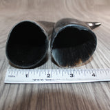 2 Polished Cow Horns #069    Natural colored