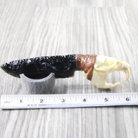 Muskrat Skull Handle Obsidian Blade Ornamental Knife #0350  Mountain Man Knife