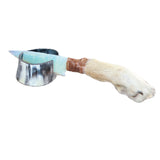 Coyote Foot Handle Opalite Blade Ornamental Knife #27569