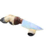Deer Foot Handle Opalite Blade Ornamental Knife #7450     Mountain Man Knife