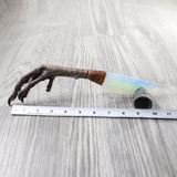 Turkey Foot Handle Opalite Blade Ornamental Knife #7450     Mountain Man Knife