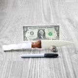 Selenite Spiral Handle Bone Blade Ornamental Knife #374-1 Mountain Man Knife z