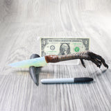 Turkey Foot Handle Opalite Blade Ornamental Knife #7450     Mountain Man Knife