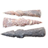 3 Stone Ornamental Tomahawk Heads #9450    Agate Jasper Ax Axe Hatchet