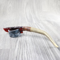 Deer Antler Handle Glass Blade Ornamental Knife #294-1 Mountain Man Knife z