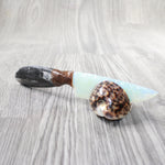 Orthoceras Fossil Handle Opalite Blade Ornamental Knife #8550     Mountain Man Knife