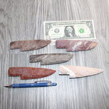 5 Stone Ornamental Knife Blades  #069