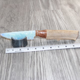 Hair-on Deer Bone Handle Opalite Blade Ornamental Knife #09169