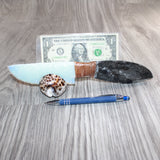 Orthoceras Fossil Handle Opalite Blade Ornamental Knife #06169