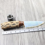 Cholla Cactua Wood Handle Opalite Blade Ornamental Knife #8650     Mountain Man Knife